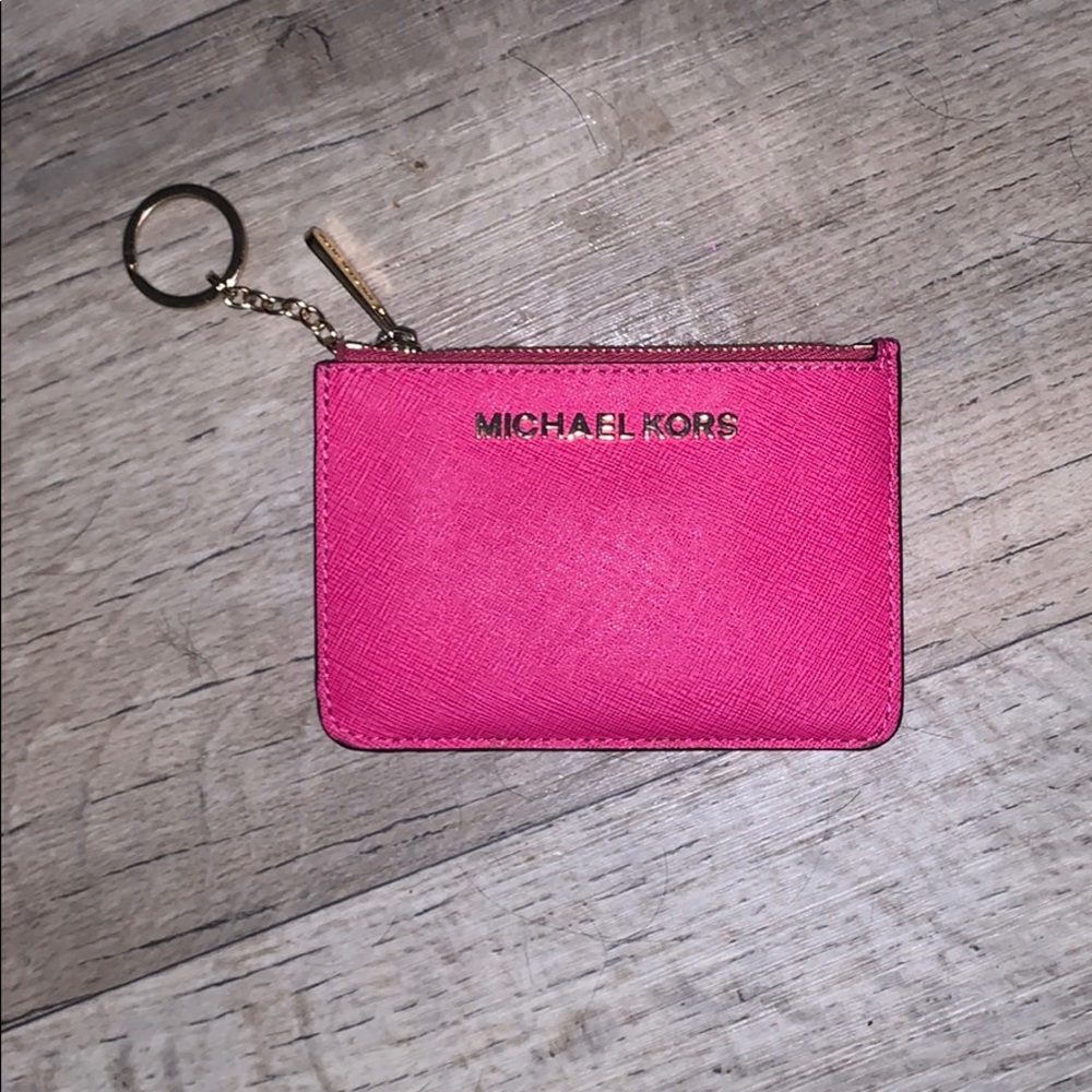 Pink card holder